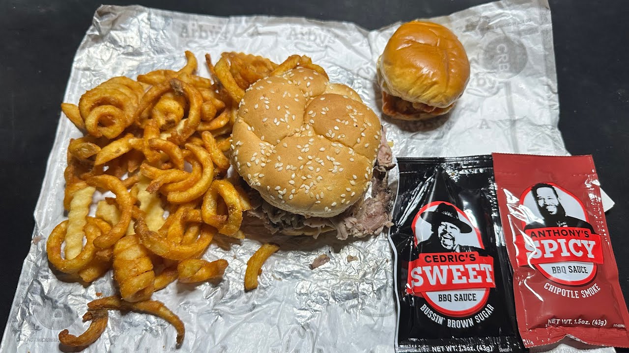 Arby's ASMR Sweet Quarter Pound Pulled Pork Sandwich whispered ramble