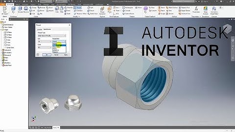 Autodesk Inventor - Modelado /Tuerca ciega (Blind Nut)