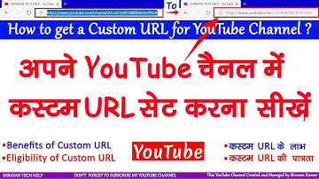 YouTube Channel mein Custom URL set kare 2020. YouTube custom url change full expained in Hindi.