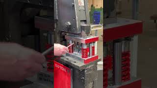 Rod Smash Trim &amp; Punch on a CST 100 Ton Ironworker!#shorts  #construction #metalworkingtips #machine