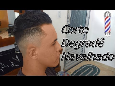 corte masculino degrade navalhado