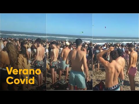 Caos en Pinamar: la Policía dispersó a cientos de jóvenes que estaban en un parador y hubo corridas