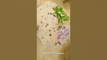 best snack from leftover roti 😋roti wrap #shorts #youtubeshorts