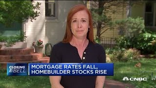 Mortgage rates fall, homebuilder stocks rise amid US-China trade tensions
