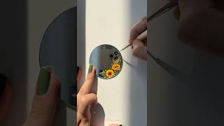 Sunflowers on a mirror🌻 #painting #art #acrylicpainting #sunflower #artist #youtubeshorts #diy