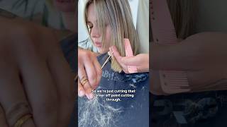 Dry cut bob Ruth fringe and internal layers