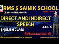DIRECT AND INDIRECT SPEECH LECT. 4 ENGLISH CLASS CRACKERS COACHING INSTITUTE BAIJNATH6&9#SAINIK#RMS