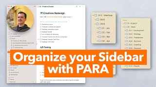 Organize your Sidebar with PARA