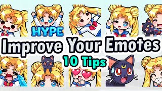 10 Tips on How To Make Emotes Look Good Small | How To Draw Emotes Tutorial