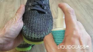 Tutorial on how to water repellent on your knit running shoes