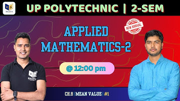 Applied Maths - II Up Polytechnic 2nd Semester Applied Math APPLICATION OF INTEGRATION | Ch.8 Part-1