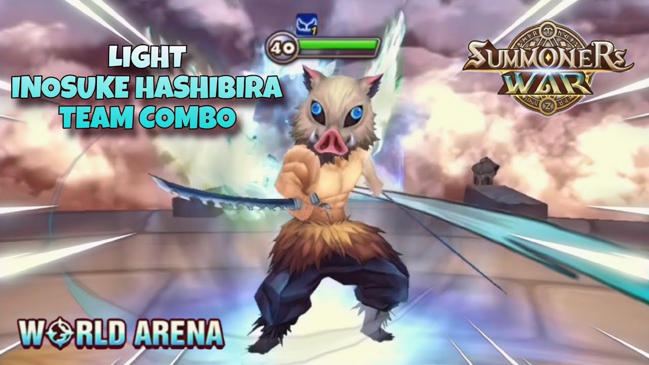 Light Inosuke Hashibira Team Combo in World Arena - Summoners War