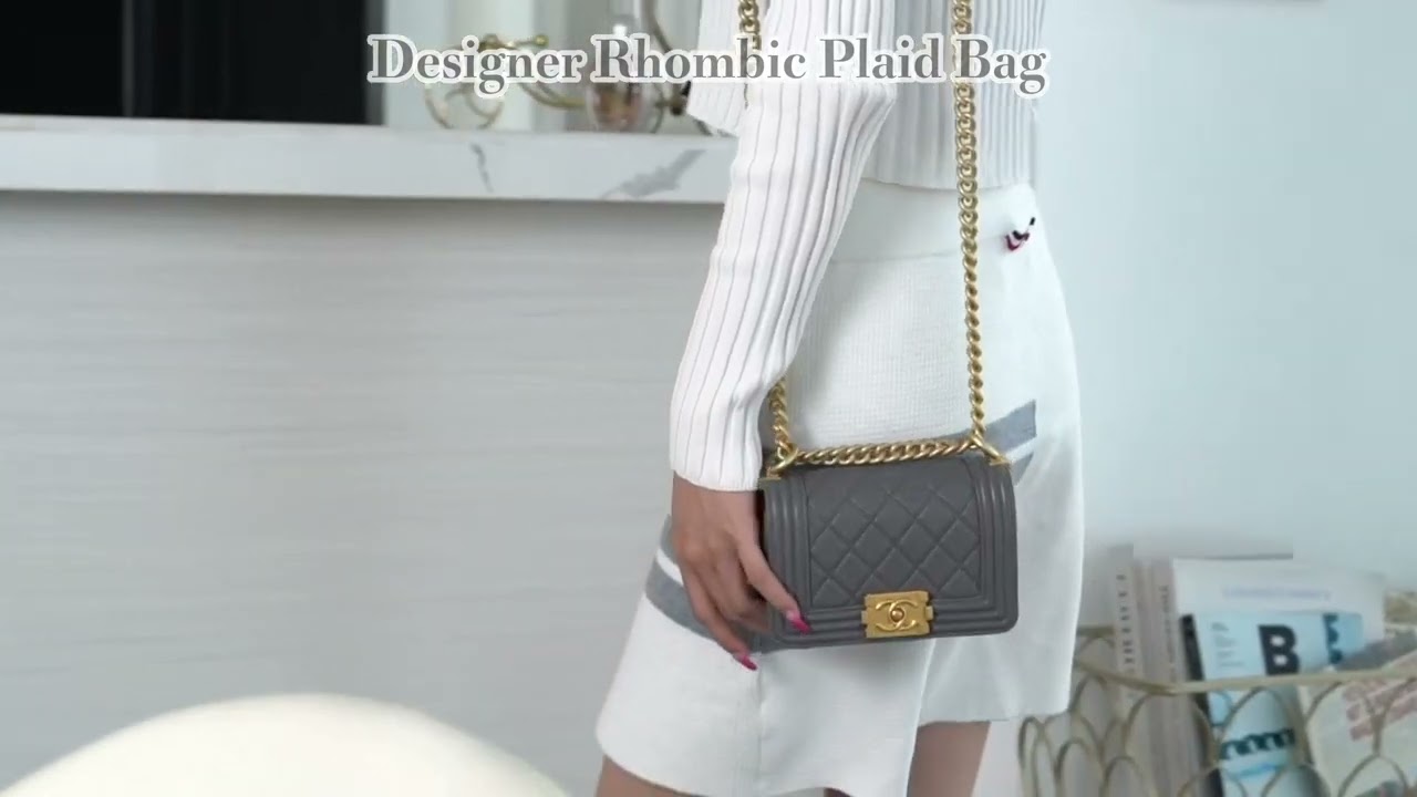 Designer Rhombic Plaid Bag 