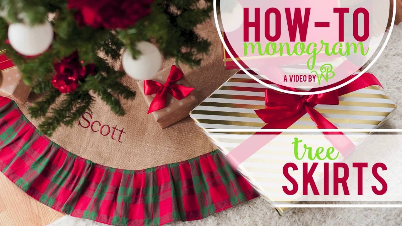 How to Monogram Tree Skirts YouTube