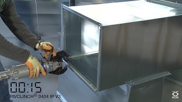 The clinching machine (RIVCLINCH® 0404 IP V3) to assemble metal sheets in a record time