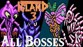 Adventure Island 3 (NES) // All Bosses