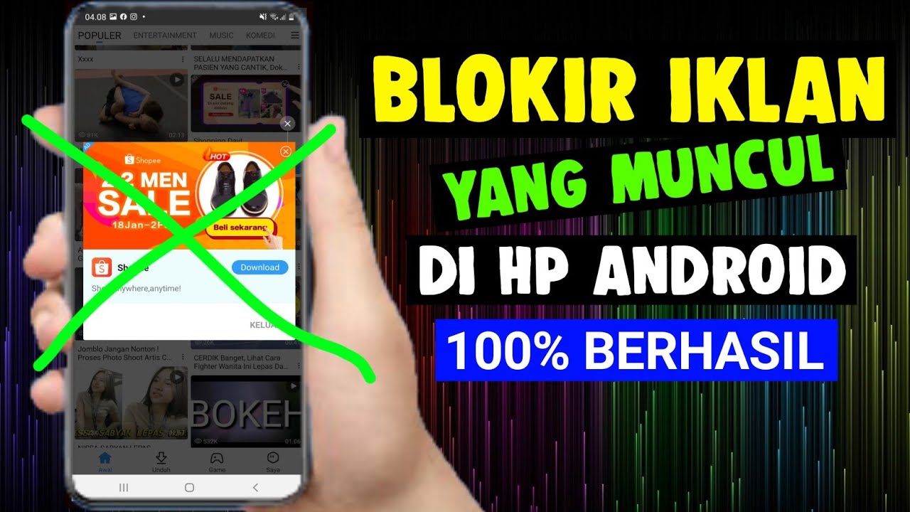 Cara menghilangkan iklan yang tiba tiba muncul di hp android