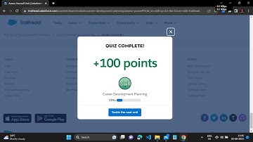Skill Up for the Future with Trailhead Career Development Planning Assess Yourself quiz || #shorts