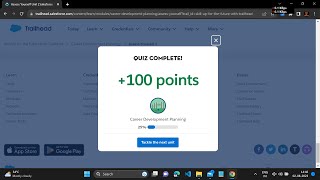 Skill Up for the Future with Trailhead Career Development Planning Assess Yourself quiz || #shorts