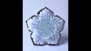 #23 Beautiful 3D Resin Flower 🌸✨ with Sparkling Crystal Inlay 💎