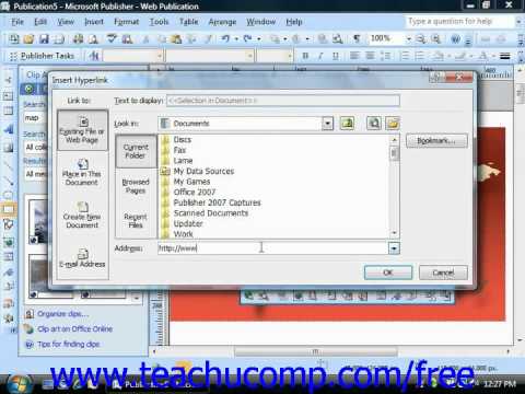 Publisher 2003 Tutorial Inserting Hot Spots Microsoft Training