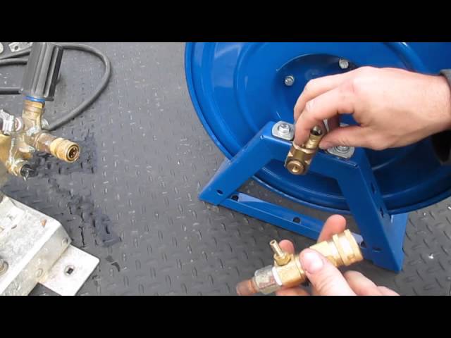 Pressure Washing reel set up inlet overview 