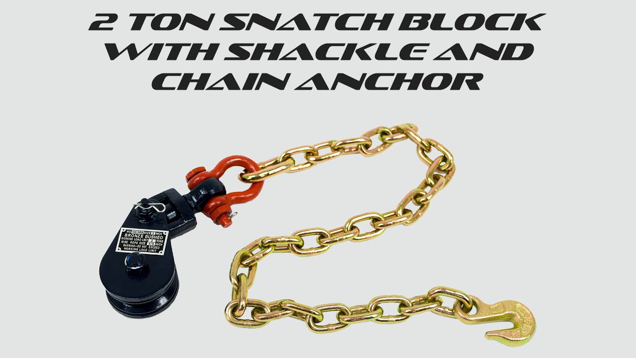 3 Sheave Mytee Products Snatch Block with Shackle and Chain Anchor 