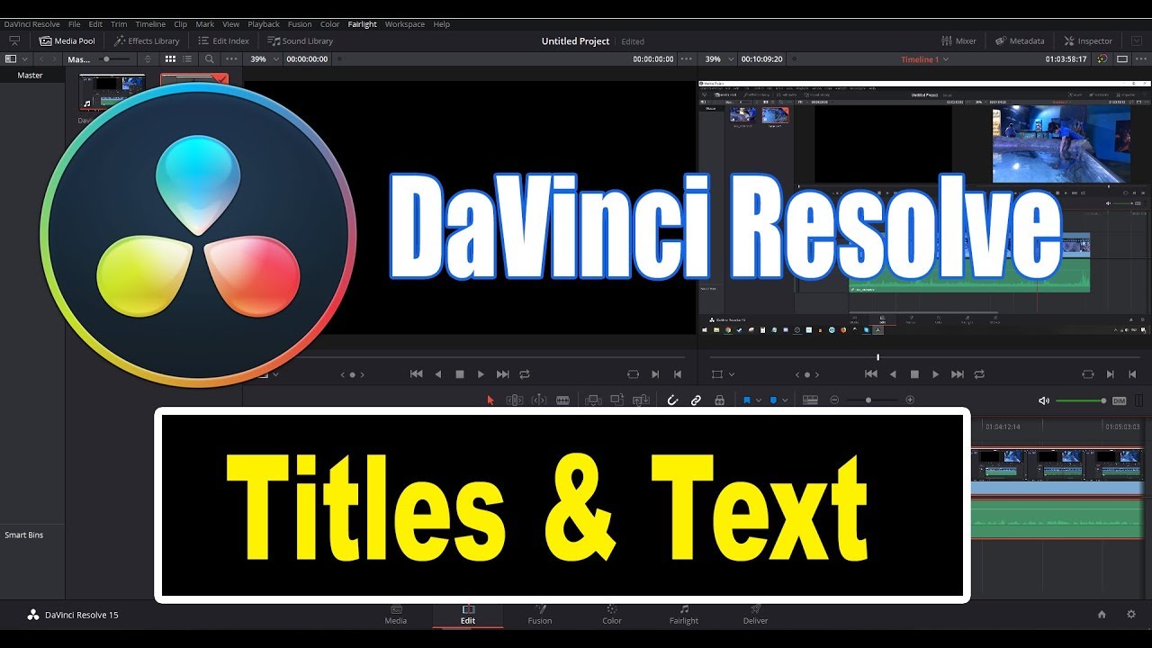 davinci resolve 15 text free set
