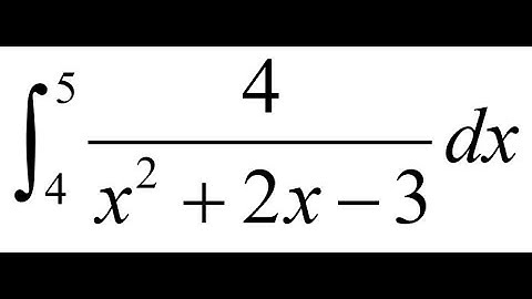 Integral of 4 / (x² + 2x - 3) Using Partial Fractions
