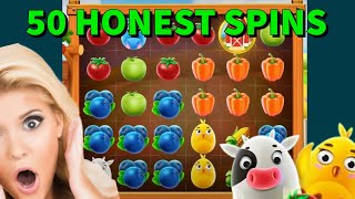 50 LUCKY FARM BONANZA SPINS! PROFIT? #stake #slots screenshot 2