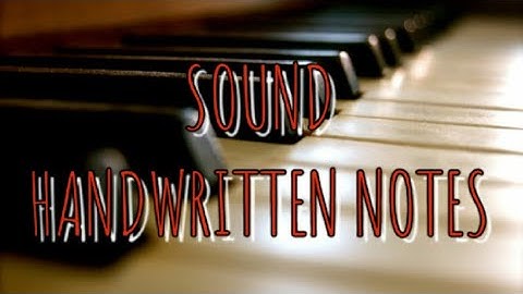 Sound Handwritten Notes | HSC Board | MH CET Revision Notes Series | Revise in 15 min