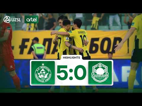 Superliga 16-tur. Neftchi - Qizilqum bahsida kiritilgan gollar va xavfli vaziyatlar (Highlights) — football highlights