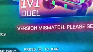 Rocket League version mismatch Xbox One