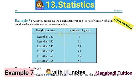 10th class math| Chapter 13🤷‍♀️|Statistics|💁 Example 7|CBSE|NCERT|