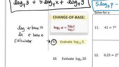 PCH 7.2 Logarithmic Functions