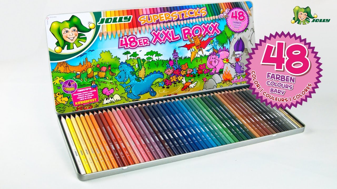 Set XXL BOX de crayons de couleurs pour enfants JOLLY