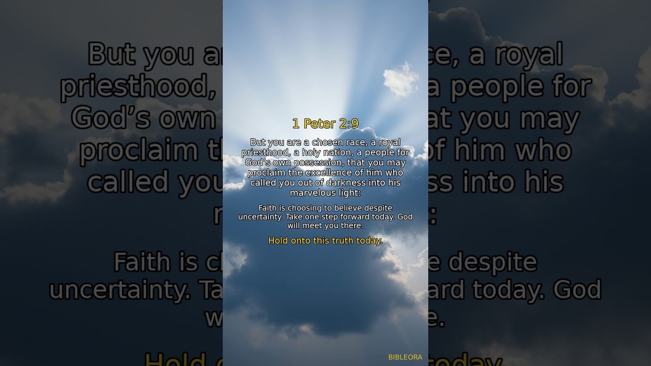🙏 GOD'S WORD: 1 Peter 2:9 #shorts