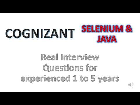 Cognizant Real-Time Selenium Automation Testing Interview Questions for exp 1 to 5 yrs #selenium