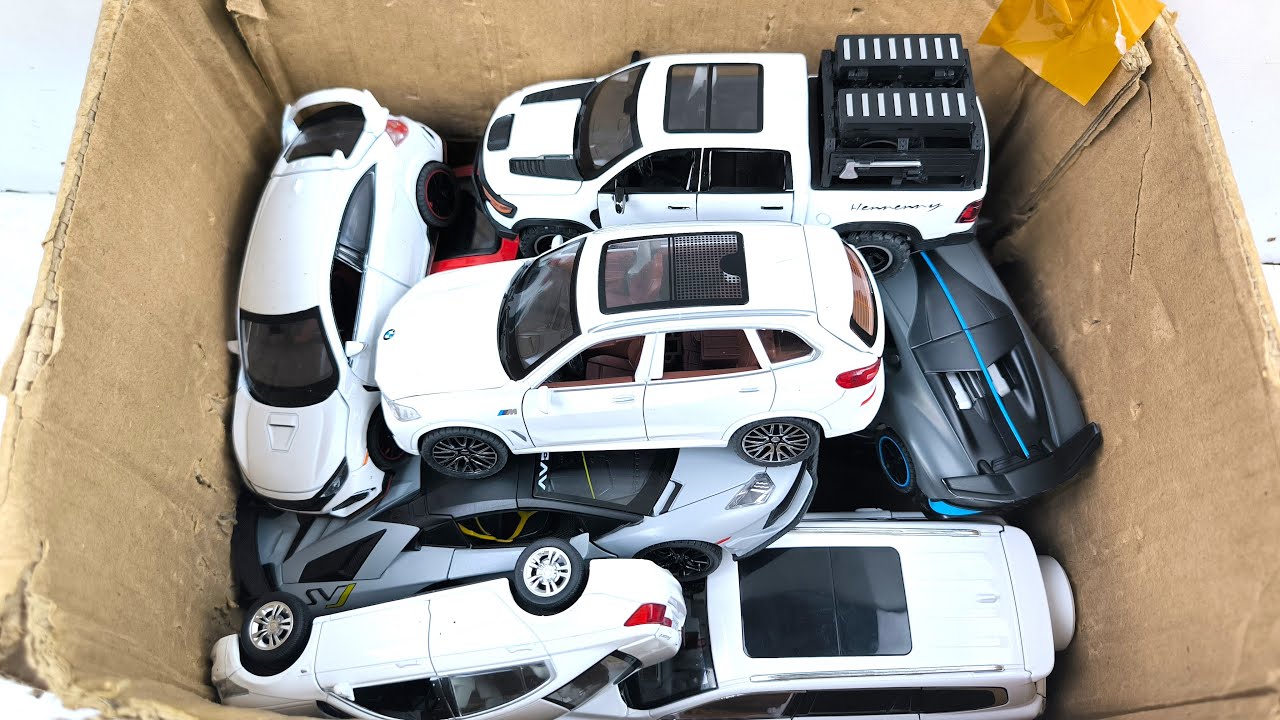 BOX FULL OF Diecast Cars - Toyota, Honda, BMW, Tesla, Range Rover, Mercedes, Byd, Ferrari, Suzuki