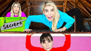 24 Hours TRAPPED in Tiny Room Above Rebecca's House! (Testing Viral Tik Tok Trends to Escape)