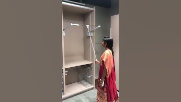 Pull down hanger rod hettich wardrobe garment lift