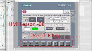 TIA Portal: How to use HMI F Key(Soft Key)? HMI Lesson -08 screenshot 4