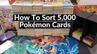 Sorting through 5,000 pokemon cards for rare cards