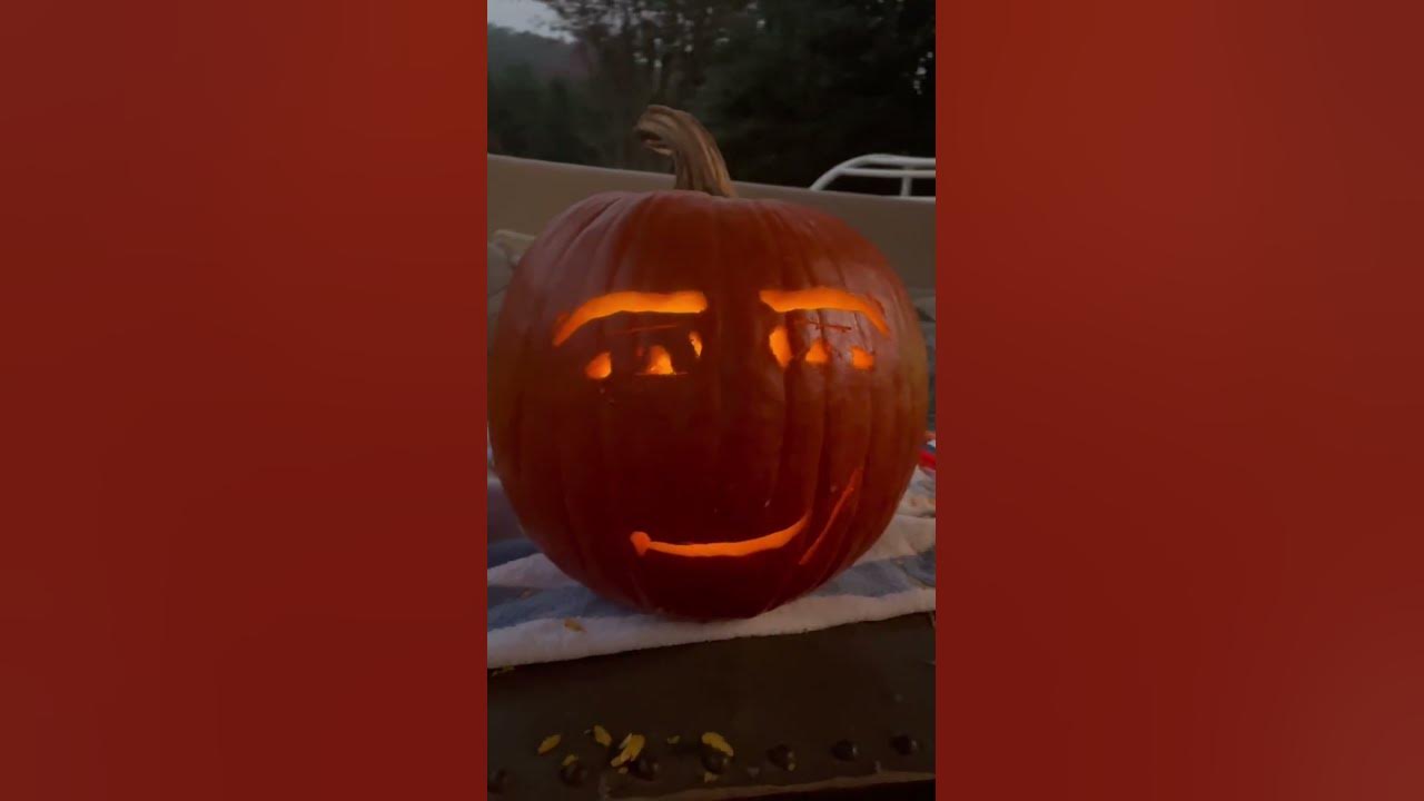 I Carved A Roblox Man Face Pumpkin Youtube