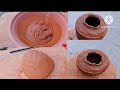 आज बनाई सुन्दर सी मटकी घर पर ||@CrushandCrunchASMR #claylovers #crunchy #Redclay #claypots #viral