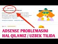 Adsense  adsense problemasini hal qilamiz  dilmurod pulatov adsense problem