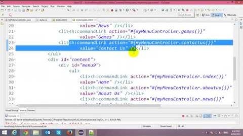 Highlight Selected Menu Item in JSF Framework