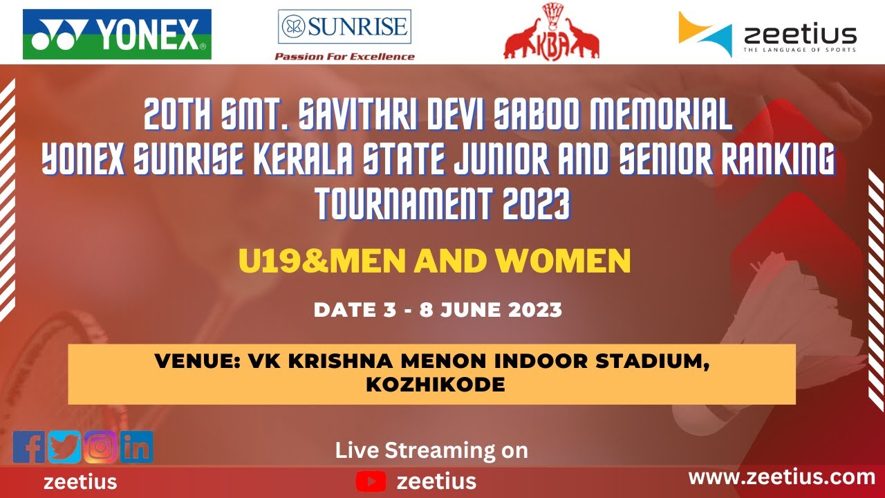 YONEX SUNRISE KERALA STATE RANKING PRIZE MONEY TOURNAMENT 2023 - DAY 4 - Court 4