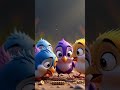 cute bird group eat wheat #new #cute #funny