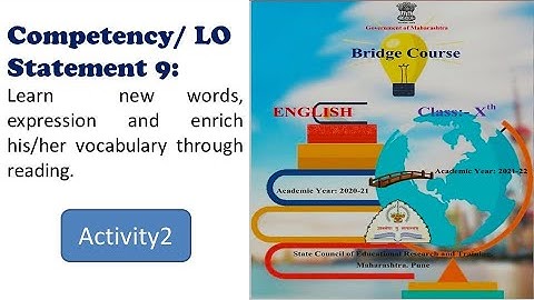 Bridge Course 10th English l Competency9-Activity2